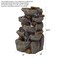 Gardenised Cascading Electric Powered 8-Tier Rock Water Fountain with LED Lights 18.5" QI004632 - alternate 5